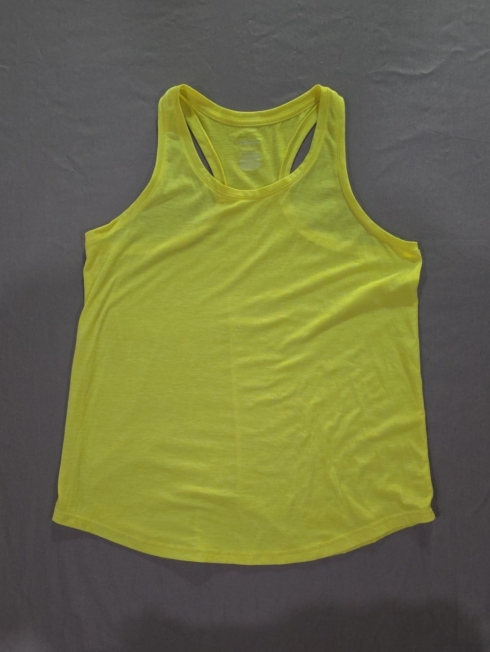 Tek Gear Neon Yellow Racerback Tank Top Size L